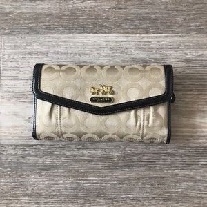 Brown & Tan Signature Coach wallet